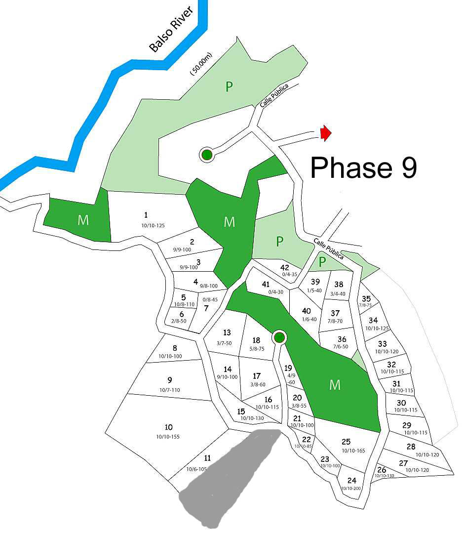 phase map of typical real estate development in Costa Rica